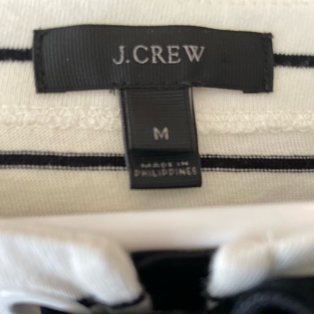 J Crew Women’s Medium Velvet Tie-Front Stripe Long Sleeve Top - Picture 5 of 10